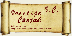 Vasilije Čpajak vizit kartica